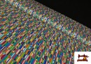 Tela de Algodón Estampado Multicolor Geométrica