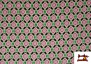 Venta online de Tela de Viscosa Geométrica Floral color Rosa