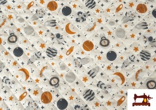 Comprar Tela Acolchada de Algodón Animales en el Espacio