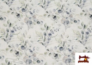 Comprar Tela de Muselina estampada Eucaliptus
