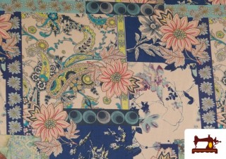 Venta de Tela de Viscosa Floral con Cachemir