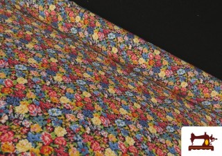 Tela de Viscosa Flores Multicolor