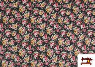 Tela de Popelín Estampado Rosas Clásicas
