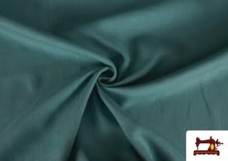 Venta de Tela de Lino Natural 100% color Verde mar