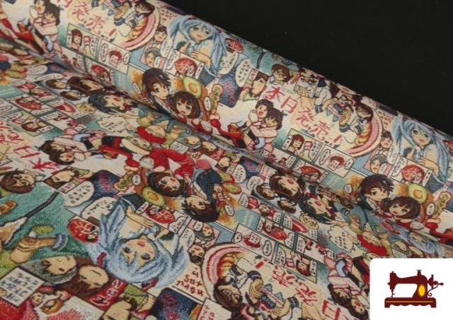 Tela de Gobelino Tejido Dibujos Anime ancho 140 cms