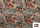 Comprar Tela de Gobelino Tejido Dibujos Anime ancho 140 cms