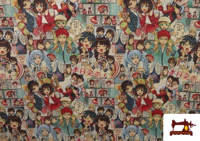 Comprar Tela de Gobelino Tejido Dibujos Anime ancho 140 cms