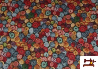 Tela de Gobelino Tejido de Botones