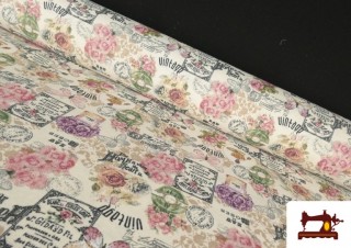 Tela de Loneta Estampado Botánico Floral Vintage 140cm ancho Tela de Loneta Estampado Botánico Floral Vintage 140cm ancho
