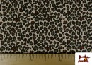 Venta online de Tela de Loneta de Algodón Leopardo 140cm color Caqui