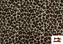 Venta online de Tela de Loneta de Algodón Leopardo 140cm color Marrón
