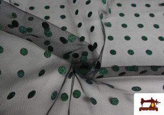 Venta online de Tul Rígido Topos Purpurina