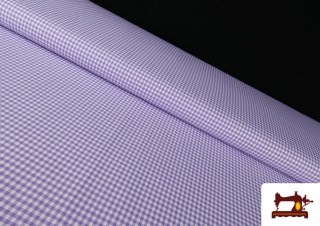 Venta online de Tela Vichy Cuadro Pequeño de Colores color Lila