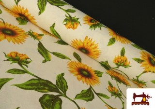 Tela de Loneta estampado Girasoles