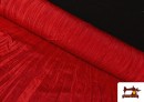 Venta online de Tafetan de Seda Plisado Arrugado color Rojo