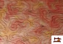 Comprar online Organza de Seda Natural Bordada Tie-Dye Batik color Coral