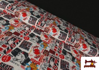 Tela de Algodón Dibujos Anime