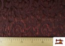 Comprar online Tela de Brocado Jacquard Arrugada color Granate