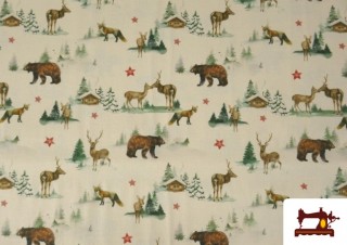 Comprar Tela de Algodón de Navidad Osos y Arces