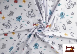 Venta online de Tela de Licra de Bañador Infantil Submarinos Venta online de Tela de Licra de Bañador Infantil Submarinos