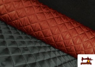 Tela Acolchada Pespunteado Reversible de Colores color Teja