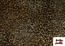 Comprar Tela de Crepe Leopardo Animal Print color Marrón