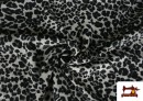 Venta de Tela de Crepe Leopardo Animal Print color Gris