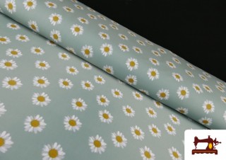 Tela de Licra de Bañador Estampado Margaritas Tela de Licra de Bañador Estampado Margaritas