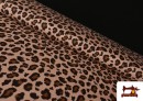 Comprar Tela de Sudadera Perchada Estampado Leopardo