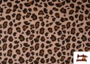 Venta de Tela de Sudadera Perchada Estampado Leopardo