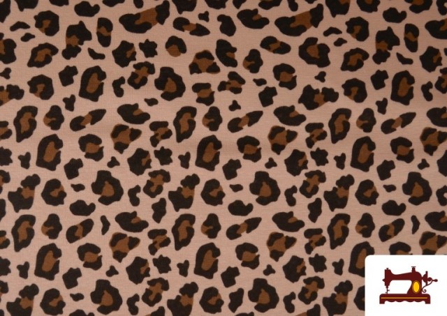 Venta de Tela de Sudadera Perchada Estampado Leopardo