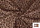 Venta online de Tela de Sudadera Perchada Estampado Leopardo