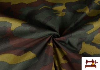 Tela de Loneta Económica Estampado de  Camuflaje