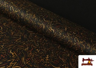 Tela de Punto Roma Estampado Amarillo