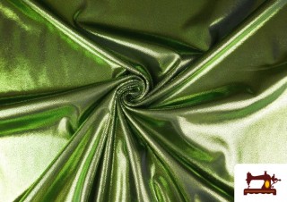 Comprar online Tela de Punto Metalizada Elástica color Verde Comprar online Tela de Punto Metalizada Elástica color Verde