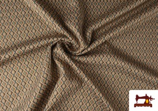 Tela de Punto Tejido Geométrico Rombos