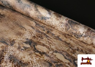 Tela de Crepe Estampado Escamas Animal Print