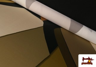 Tela de Crepe Estampado Geométrico