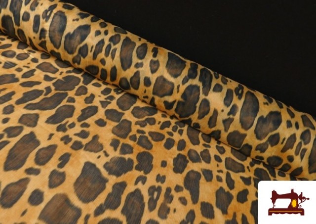 Tela de Gasa Estampada Leopardo