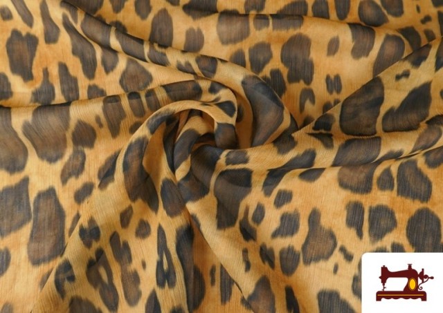 Venta de Tela de Gasa Estampada Leopardo