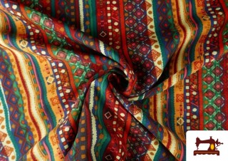 Venta online de Tela Stretch estampado Cenefas