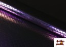 Tela de Lycra Escamas de Pez Holográficas - Pieza de 10 Metros color Morado