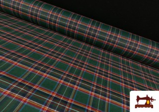 Tela de Loneta Tejida Cuadros 5cm Antimanchas Verde