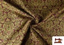 Venta online de Tela de Jacquard Medallón Clásico color Granate