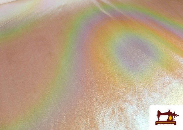 Venta de Tela de Organza Lamé Irisado Brillante color Blanco