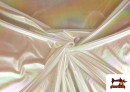 Venta online de Tela de Organza Lamé Irisado Brillante color Blanco