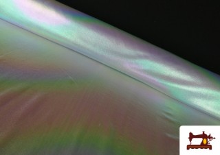 Tela de Organza Lamé Irisado Brillante color Azul