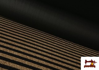 Tela de Punto Glitter Lamé Rayas Efecto Purpurina