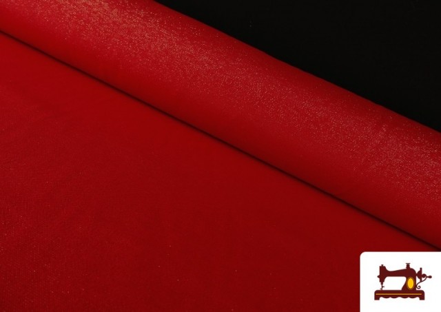 Comprar Tela de Decoración de Navidad Hilo Dorado Brillante Ancho 280cm color Rojo