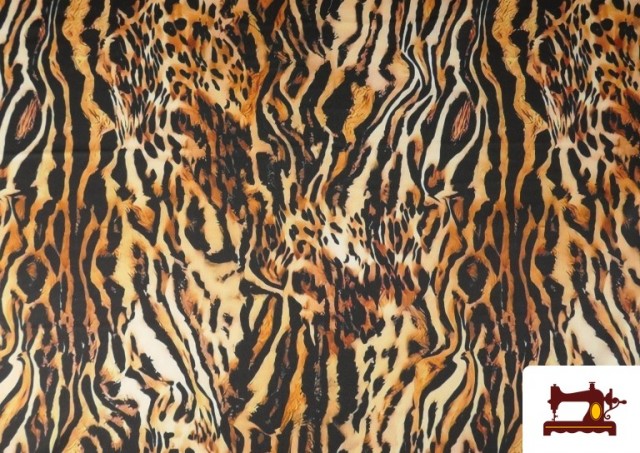 Comprar Tela de Punto de Licra Estampado Tigre Animal Print
